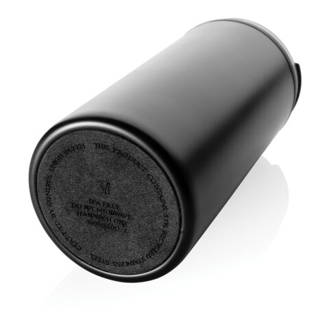 Taza Metro RCS de acero inoxidable reciclado negro | sin montaje de publicidad | no disponible | no disponible