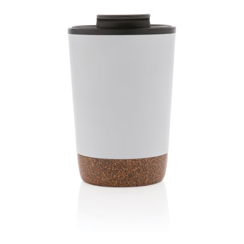 Taza de café de corcho y acero inoxidable GRS RPP Blanco | sin montaje de publicidad | no disponible | no disponible