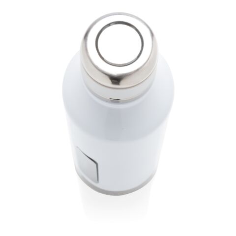 Botella al vacío antigoteo con placa para logo blanco | sin montaje de publicidad | no disponible | no disponible | no disponible