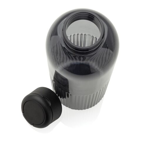 Botella de agua antigoteo Ripple RCS RPET con asa 75 ml negro | sin montaje de publicidad | no disponible | no disponible