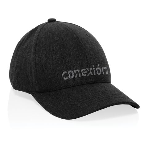 Gorra 6 paneles tejido jaspeado reciclado Milo AWARE™200 gr negro | sin montaje de publicidad | no disponible | no disponible | no disponible