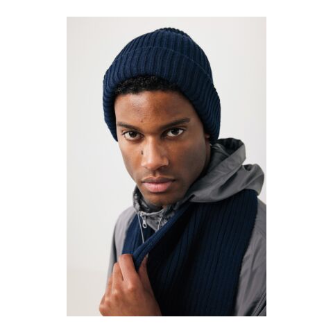 Gorro doble de punto Impact AWARE™ Polylana® azul marino | sin montaje de publicidad | no disponible | no disponible | no disponible