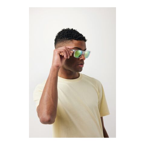 Gafas de sol con lentes de espejo de PC reciclado Gleam RCS blanco | sin montaje de publicidad | no disponible | no disponible