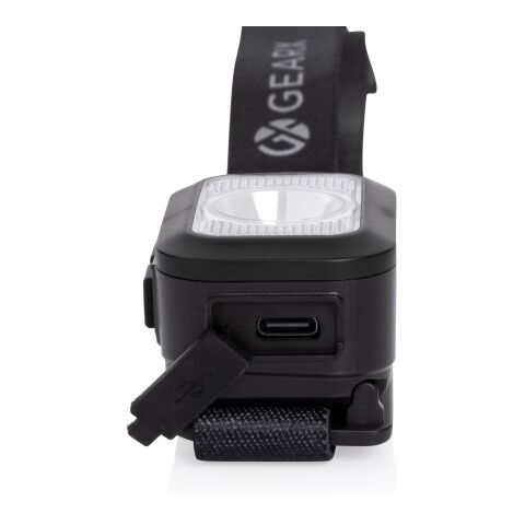 Linterna frontal Gear X RCS rPlastic de alta resistencia negro-gris | sin montaje de publicidad | no disponible | no disponible