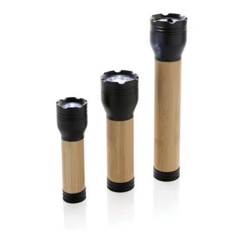 Linterna Lucid 5W bambú y plástico reciclado RCS negro-marron | sin montaje de publicidad | no disponible | no disponible