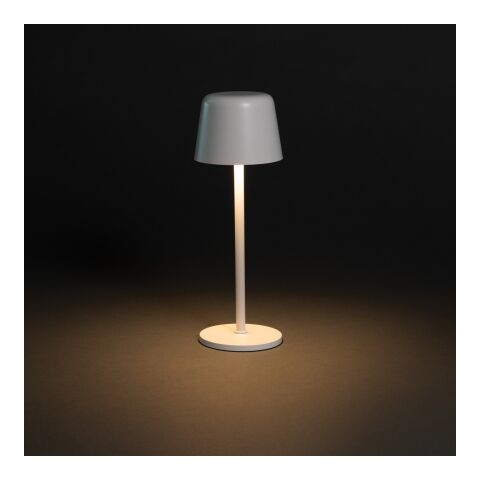 Lámpara de mesa Zenic RCS plástico reciclado recargable USB blanco | sin montaje de publicidad | no disponible | no disponible