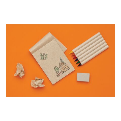 Set 6 lápices de colores Micki GRS infinity con bloc de nota blanco | sin montaje de publicidad