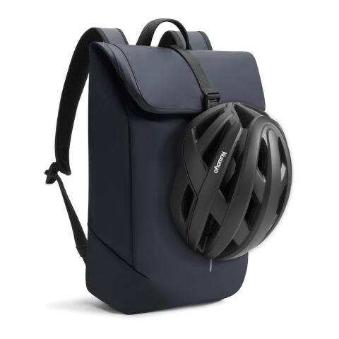 Mochila urbana resistente al agua con solapa azul marino jaspeado-negro | sin montaje de publicidad | no disponible | no disponible