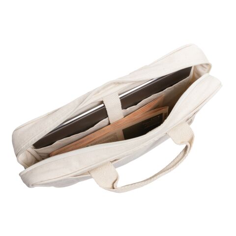 &quot;Maletín ordenador 15,4&quot;&quot; de algodón reciclado Laluka AWARE™ blanco | sin montaje de publicidad | no disponible | no disponible | no disponible