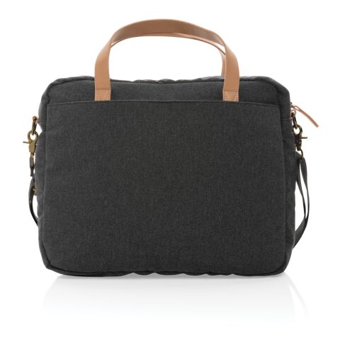 Maletín para portátil de lona reciclada Impact AWARE™ 16oz. negro | sin montaje de publicidad | no disponible | no disponible | no disponible