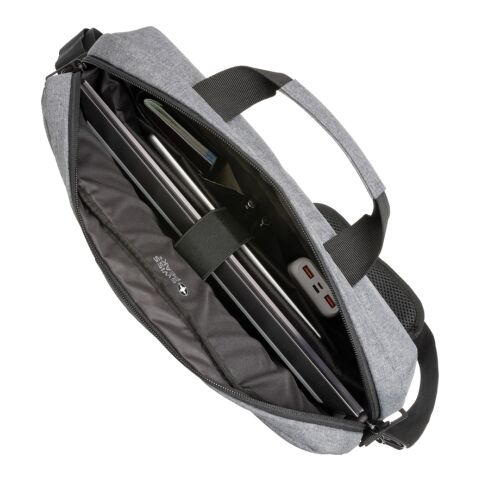 Maletín para portátil Swiss Peak AWARE™ RFID de 15,6&quot; gris | sin montaje de publicidad | no disponible | no disponible | no disponible