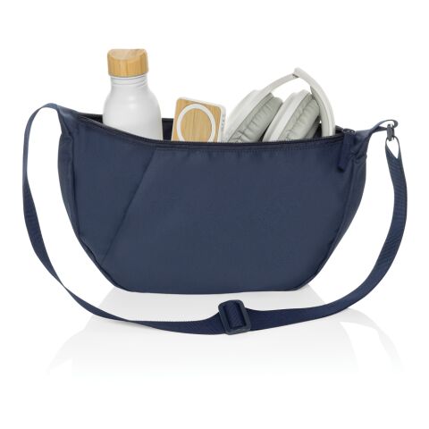 Bolsa bandolera de media luna Crescent XL AWARE™ RPET azul marino | sin montaje de publicidad | no disponible | no disponible | no disponible