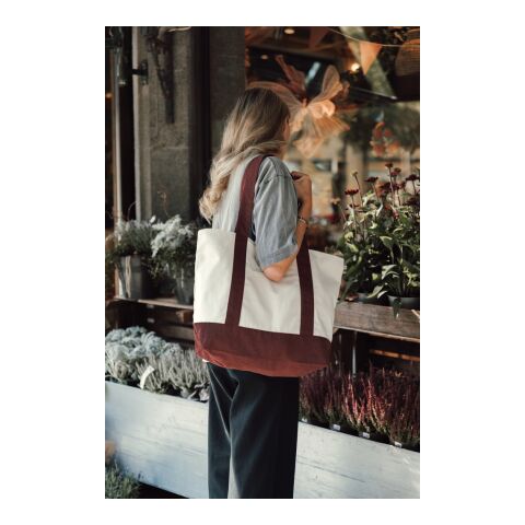 Bolsa tela de algodón reciclado 350 g/m² SHOP LOCAL AWARE™ rojo burdeos