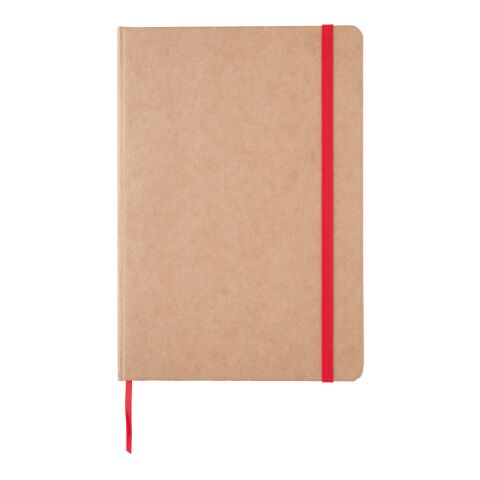 Libreta A5 ecológica de kraft rojo | sin montaje de publicidad | no disponible | no disponible