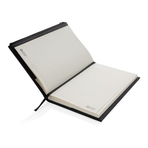 Libreta Swiss Peak A5 portátil de PU con cremallera negro | sin montaje de publicidad | no disponible | no disponible