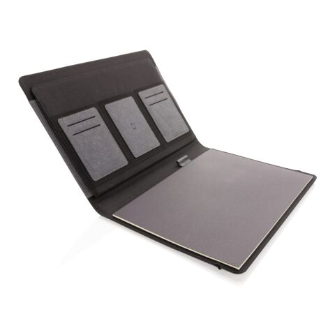 Portafolio de piel reciclada A4 gris | sin montaje de publicidad | no disponible | no disponible
