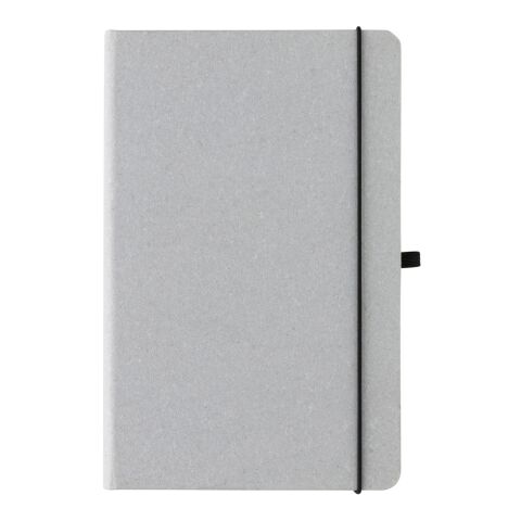 Libreta A5 de cuero reciclado de tapa dura gris claro | sin montaje de publicidad | no disponible | no disponible