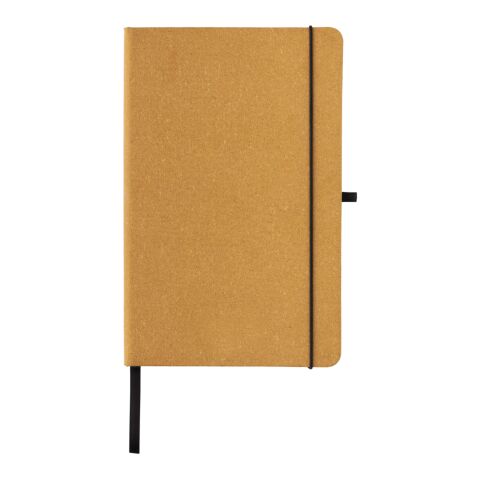 Libreta A5 de cuero reciclado de tapa dura marrón | sin montaje de publicidad | no disponible | no disponible
