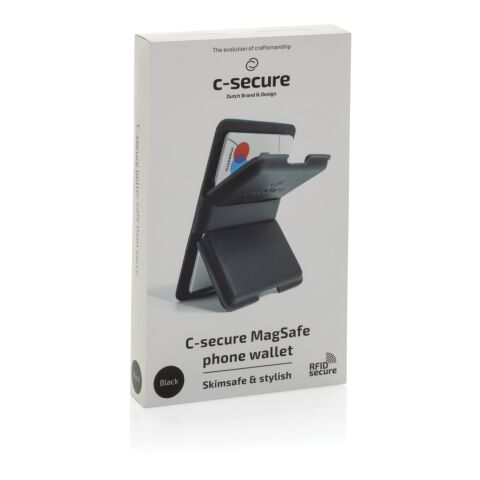 Monedero para teléfono C-Secure MagSafe negro | sin montaje de publicidad | no disponible | no disponible