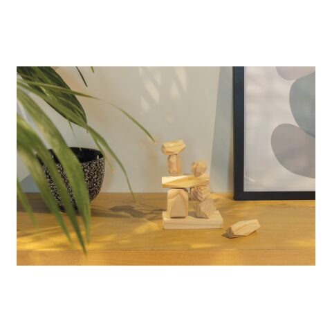 Piedras de equilibrio de madera Ukiyo Crios en bolsa marron | sin montaje de publicidad | no disponible | no disponible