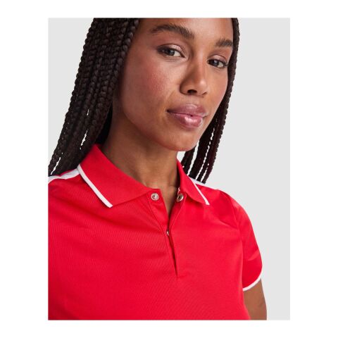 Polo deportivo de manga corta para mujer "Tamil" Estándar | Azul real-Blanco | L | sin montaje de publicidad | no disponible | no disponible | no disponible