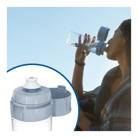 Botella de agua con 2 filtros BRITA VITAL de 600 ml azul