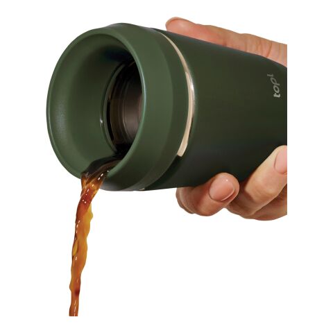 Taza Topl To Go de acero reciclado con tapa patentada 360 verde | sin montaje de publicidad | no disponible | no disponible