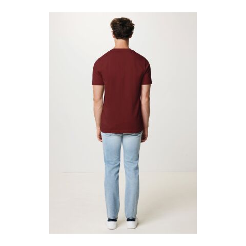 Camiseta Iqoniq Brett de algodón reciclado rojo burdeos | L | sin montaje de publicidad | no disponible | no disponible | no disponible