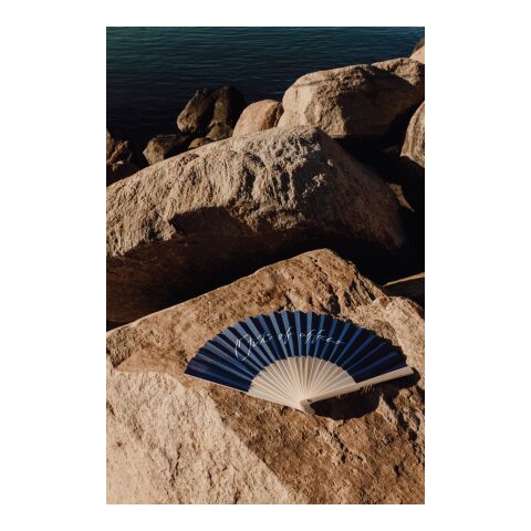 Ventilador de mano VINGA azul marino-blanco | sin montaje de publicidad | no disponible | no disponible