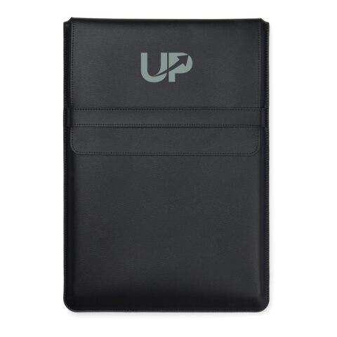 Funda para portátil de 14&quot; Timo PU RCS RPET negro | sin montaje de publicidad | no disponible | no disponible