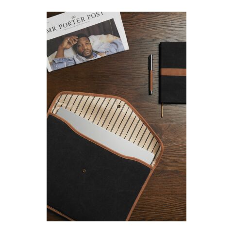 Funda para portátil 16&quot; de lona reciclada VINGA Bosler GRS negro | sin montaje de publicidad | no disponible | no disponible