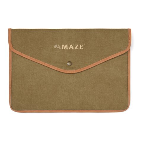 Funda para portátil 16" de lona reciclada VINGA Bosler GRS verde | sin montaje de publicidad | no disponible | no disponible
