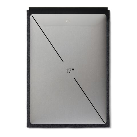 Funda para portátil de 17&quot; de fieltro reciclado VINGA Albo negro | sin montaje de publicidad | no disponible | no disponible