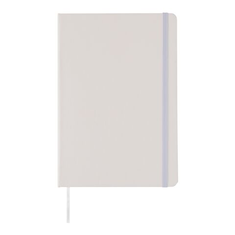 Libreta plana A5 básica de tapa dura blanco | sin montaje de publicidad | no disponible | no disponible