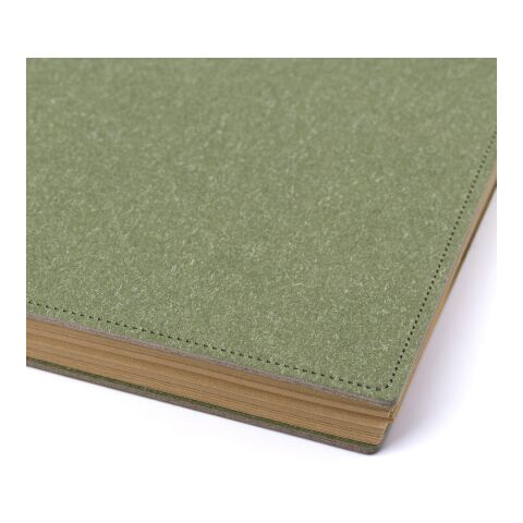 Cuaderno de cartón reciclado Caleb verde | sin montaje de publicidad | no disponible | no disponible