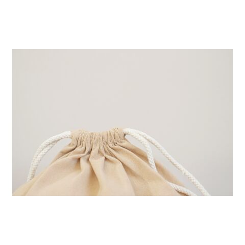 Mochila de algodón reciclado con cordones Joy beige | sin montaje de publicidad | no disponible | no disponible