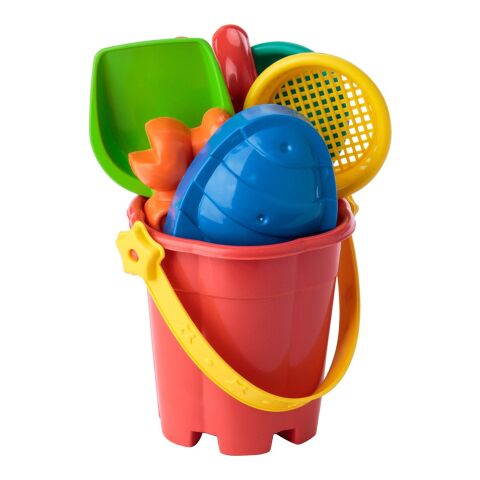 Cubo de playa de PP reciclado Mateo colorido | sin montaje de publicidad | no disponible | no disponible