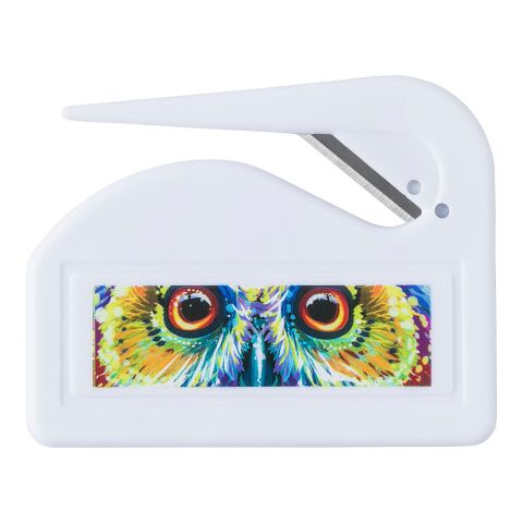 Abrecartas de plástico blanco