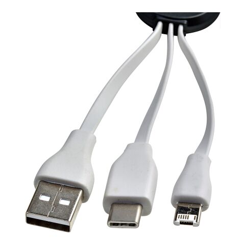 Cable cargador con 3 adaptadores blanco | sin montaje de publicidad | no disponible | no disponible