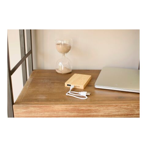 Power Bank de bambú marrón | sin montaje de publicidad | no disponible | no disponible