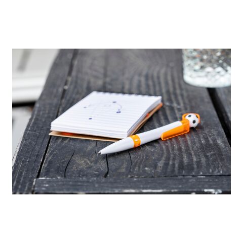 Bolígrafo de plástico fútbol. Tinta azul rojo | sin montaje de publicidad | no disponible | no disponible