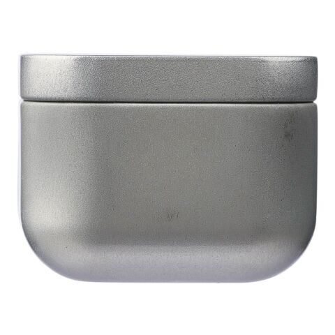 Tarro de metal con vela Laurie plata | sin montaje de publicidad | no disponible | no disponible