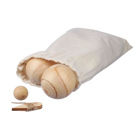 Juego de petanca con pelotas de madera Quillian marrón | sin montaje de publicidad | no disponible | no disponible