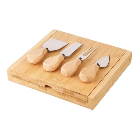 Tabla de bambú para quesos Zea marrón | sin montaje de publicidad | no disponible | no disponible