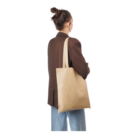 Bolsa con asas de tela no tejida (80 g/m2) Taye marrón | sin montaje de publicidad | no disponible | no disponible