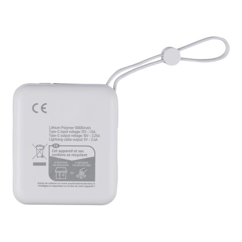 Power Bank de ABS reciclado Jona negro | sin montaje de publicidad