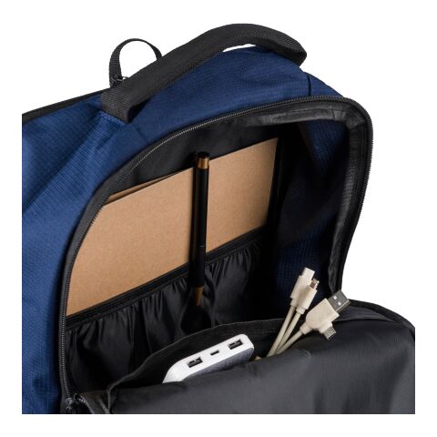 Mochila de poliéster Ocean Bound rPET para pc Tova azul | sin montaje de publicidad | no disponible | no disponible