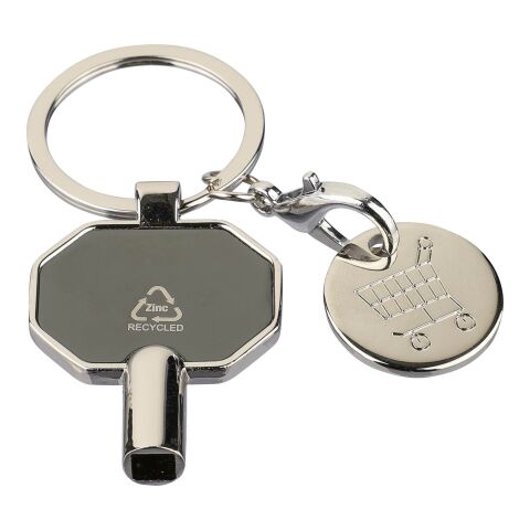 Llavero multiusos de aleación de zinc reciclado Mara negro | sin montaje de publicidad