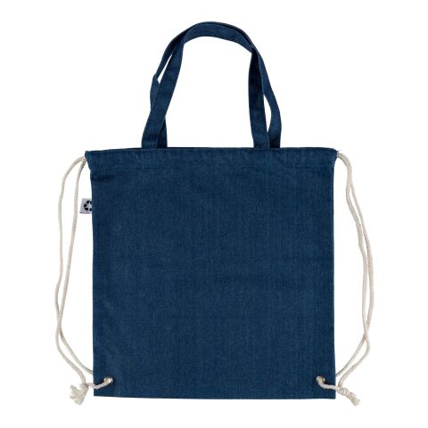 Bolsa y mochila de denim reciclado Dex azul | sin montaje de publicidad
