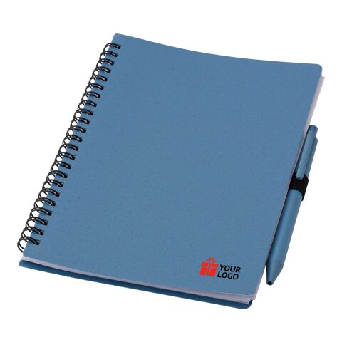 Libreta de paja de trigo Massimo azul | sin montaje de publicidad | no disponible | no disponible